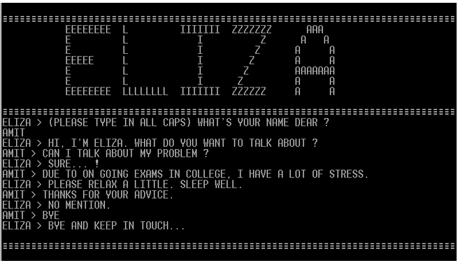 ELIZA ведет беседу
